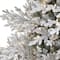 8ft. Pre-Lit Flocked Fraser Fir Artificial Christmas Tree with Warm White LED Lights